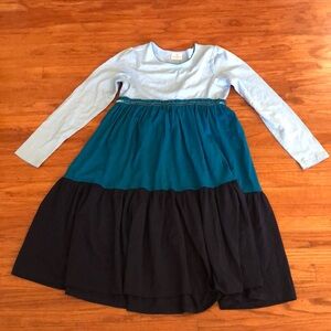 Hanna Andersson Blue Long Sleeves Cotton Dress